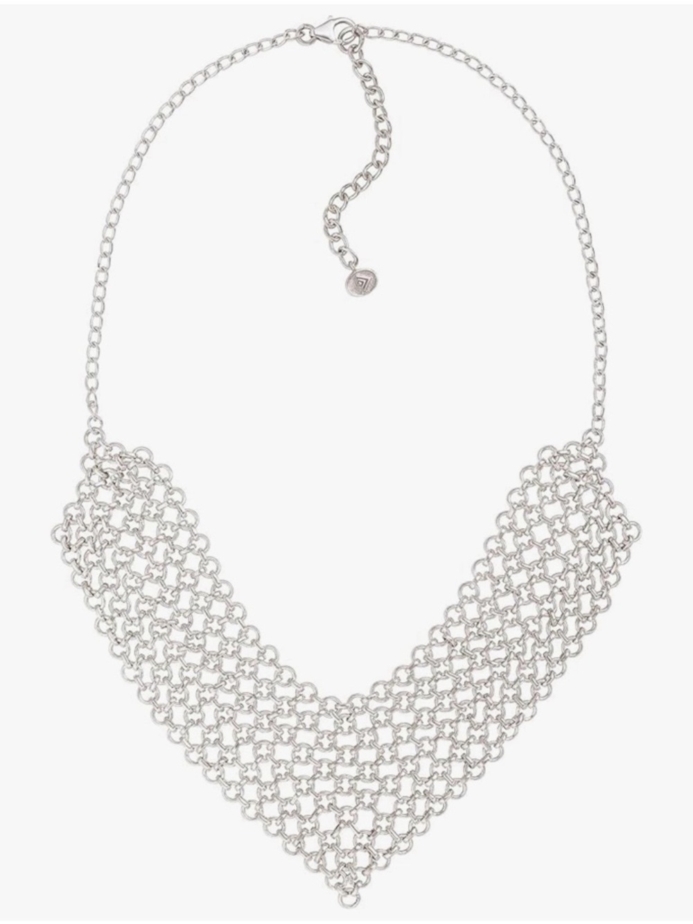 RARE Silpada 'Chainmaille Statement' Sterling Silver Necklace